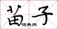 周炳元苗子楷书怎么写