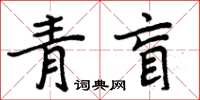 周炳元青盲楷书怎么写