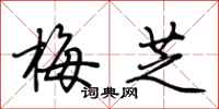 荆霄鹏梅芝行书怎么写