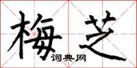 何伯昌梅芝楷书怎么写