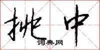 钱沛云挑中行书怎么写