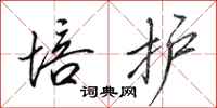 田英章培护行书怎么写