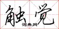 田英章触觉行书怎么写