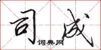 田英章司成行书怎么写