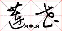 刘少英莲花草书怎么写