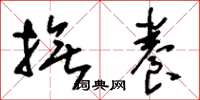 刘少英抚养草书怎么写