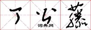 刘少英丁公藤草书怎么写