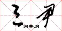 刘少英三尹草书怎么写