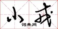 刘少英小戎草书怎么写