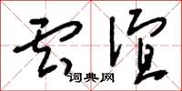 刘少英云谊草书怎么写