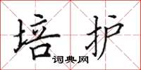 田英章培护楷书怎么写