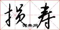 钱沛云损寿行书怎么写