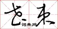 刘少英花束草书怎么写