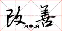 段相林改善行书怎么写