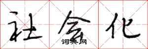 段相林社会化行书怎么写