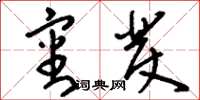刘少英审发草书怎么写