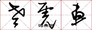 刘少英老虎车草书怎么写