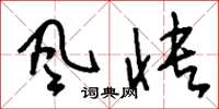 刘少英風快草书怎么写