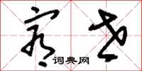 刘少英宥世草书怎么写