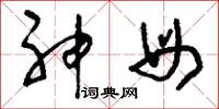 刘少英神母草书怎么写