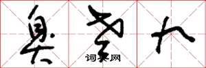 刘少英臭老九草书怎么写