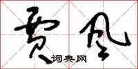 刘少英贾风草书怎么写