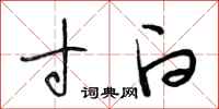 段相林寸白行书怎么写