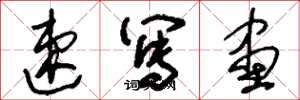 刘少英速写画草书怎么写