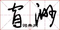 刘少英窅渺草书怎么写