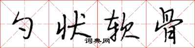 段相林勺状软骨行书怎么写