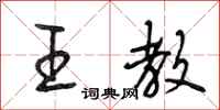 段相林王教行书怎么写