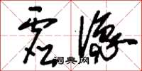 刘少英虚像草书怎么写