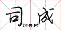 段相林司成行书怎么写
