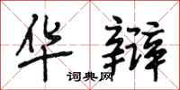 段相林华辩行书怎么写