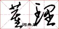 刘少英董理草书怎么写