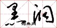 刘少英黑洞草书怎么写