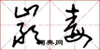 刘少英严毒草书怎么写