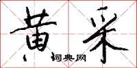 钱沛云黄采行书怎么写