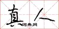 段相林真人行书怎么写