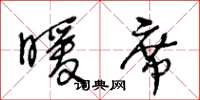 王冬龄暖席草书怎么写