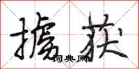 段相林掳获行书怎么写