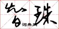 刘少英智珠草书怎么写