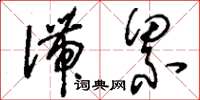 刘少英滞累草书怎么写