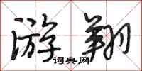 段相林游翔行书怎么写