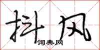 段相林抖风行书怎么写