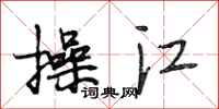 段相林操江行书怎么写