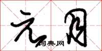 朱锡荣元月草书怎么写