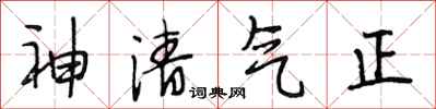 段相林神清气正行书怎么写