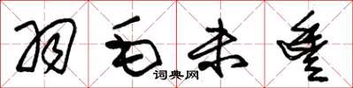 朱锡荣羽毛未丰草书怎么写