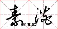 朱锡荣素淡草书怎么写